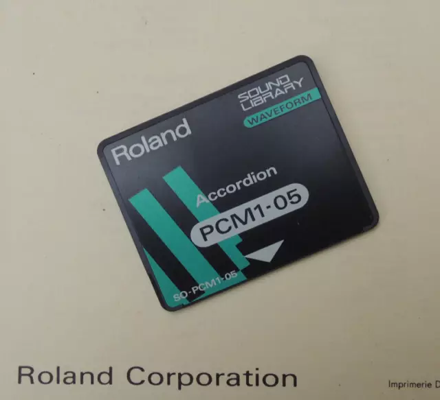 Rare Roland PCM Card Memory  Waveform SO PCM1 05 Accordion JV JD etc ....