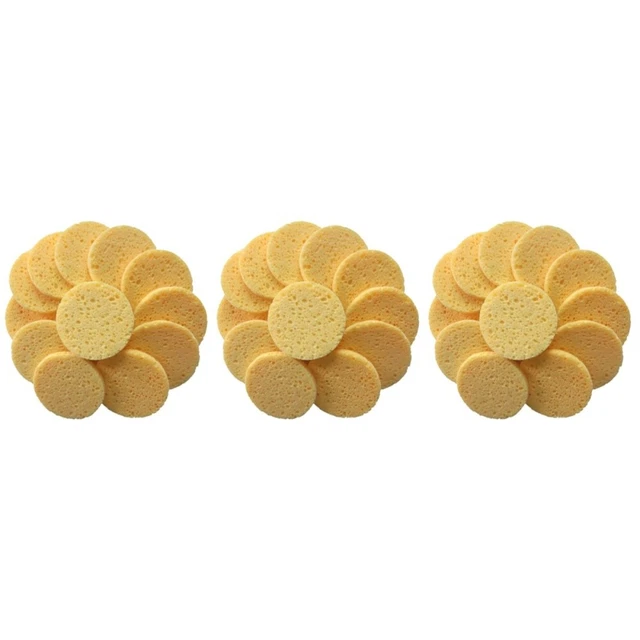 60 un. almohadillas removedoras de maquillaje esponja lavado de cara bocanadas limpieza facial algodón