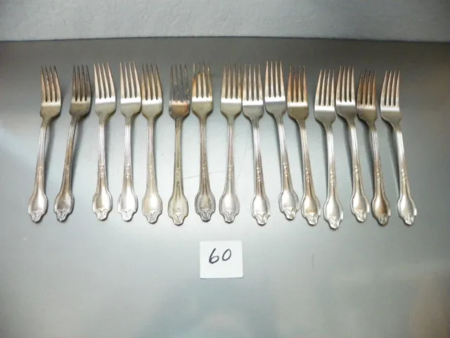 Set Of 15 International Silver Co. Xii  Falmouth Dinner Forks  Silver Plate 1914