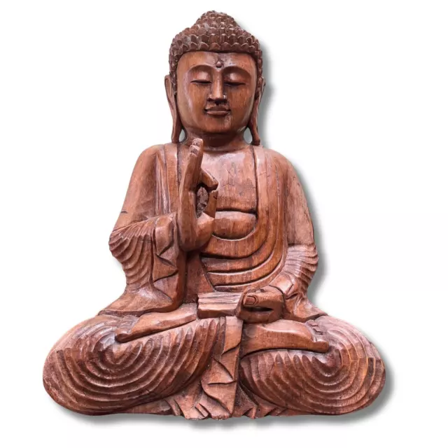 Holz Buddha Figur lehrende Budda Skulptur Vitarka Mudra Statue AsienLifeStyle