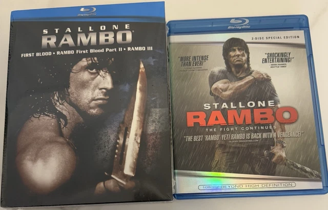RAMBO COLLECTION BLU-RAY Box Set Stallone First Blood I, II, III, New ...