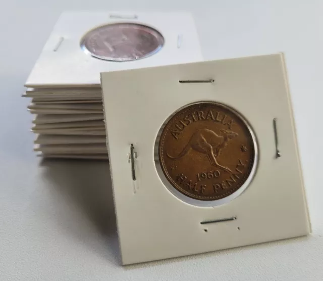Australian KGV Elizabeth Half Pennies x14 Pre Decimal Coins 1925-1960 Bulk Penny