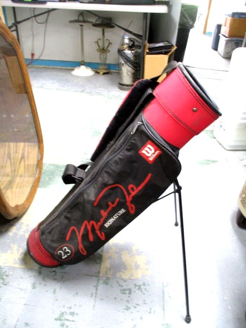 Vintage Child's Wilson Michael Jordan Signature Stand Golf Bag Chicago Bulls Vintage Child's Wilson Michael Jordan Signature Stand Golf Bag Chicago Bulls