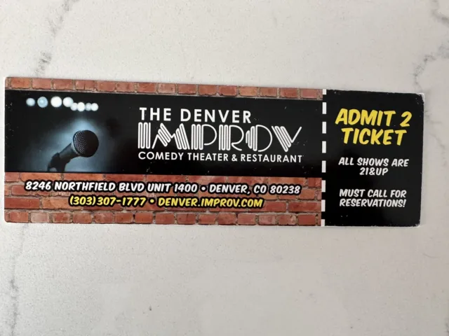 Denver Improv Colorado Ticket For 2 Comedy