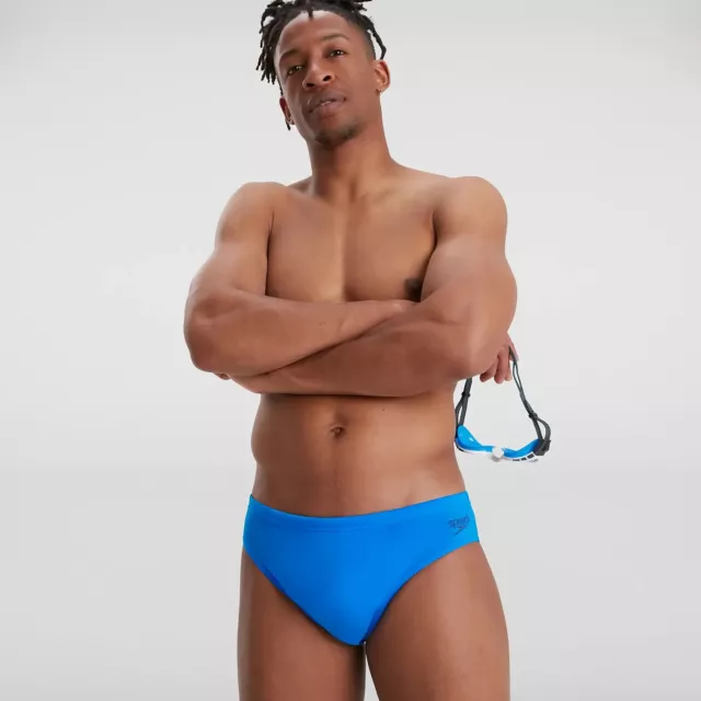 Speedo Men's Eco Endurance+ 7cm Brief Swimming Costume Swimsuit Blue BNWT