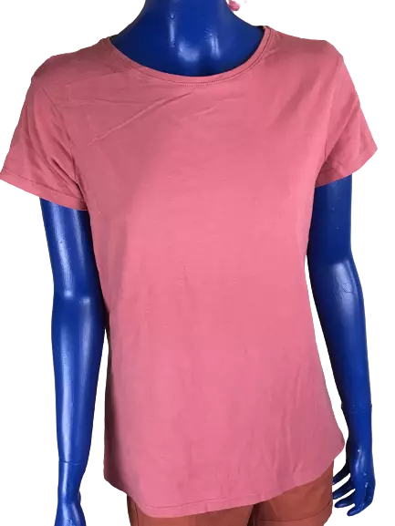 Primark Haut Rouge Rose Femme Manche Courte Tshirt Occasion Top Qualité Taille L