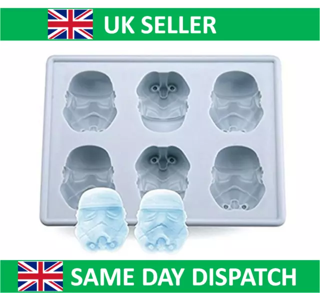 Star Wars Ice Cube Tray - Storm Trooper - Mould Silicone Cake Jelly Whisky UK