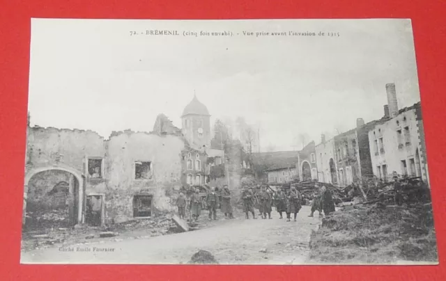 Cpa Postcard War 14-18 Bremenil 54 Murder-Et-Moselle In 1915