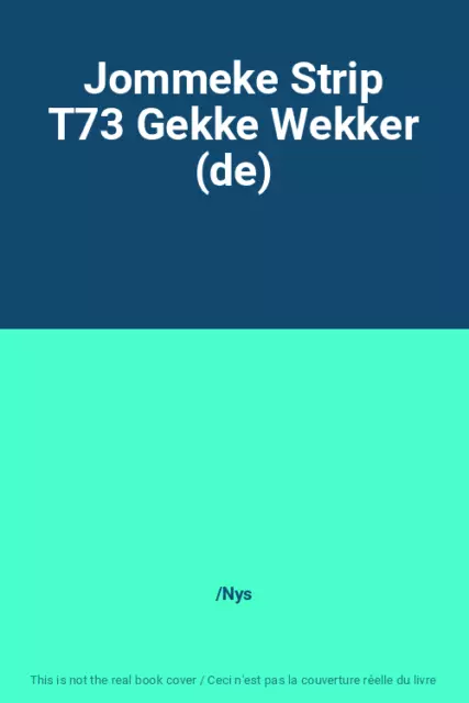 Jommeke Strip T73 Gekke Wekker (de)