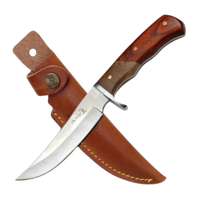 Elk Ridge Two-Tone Wood Handle Hunting Knife