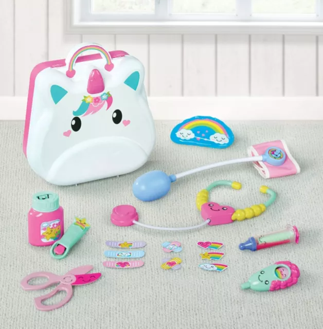 My Sweet Love 17-Piece Unicorn Doctor Play Set for Baby Dolls BRAND NEW