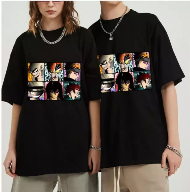 T-shirt maniche corte One Piece Demon Slayer Bleach Cospaly anime poliestere