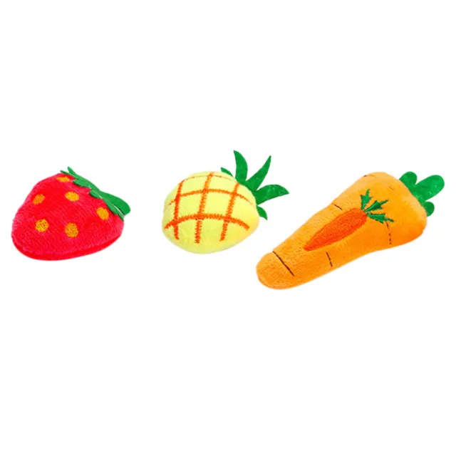 6 stücke Plüsch Obst Erdbeere Ananas Karotte Spielzeug Haustier Biss Kauen