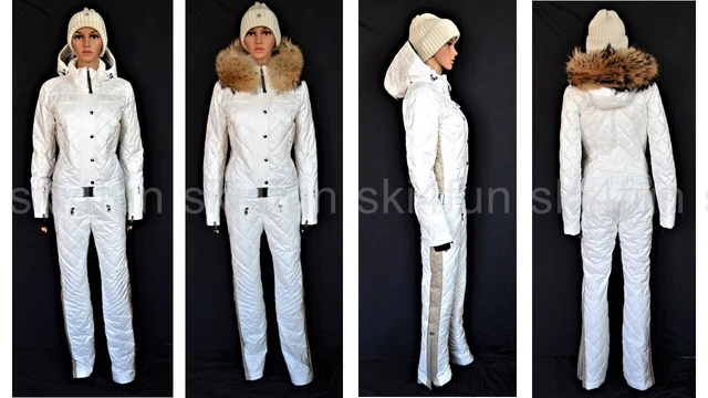 BOGNER DAMEN DAUNEN SKIANZUG OVERALL GRETA WEIß Gr 36L S 72 UVP 1799 € NEU