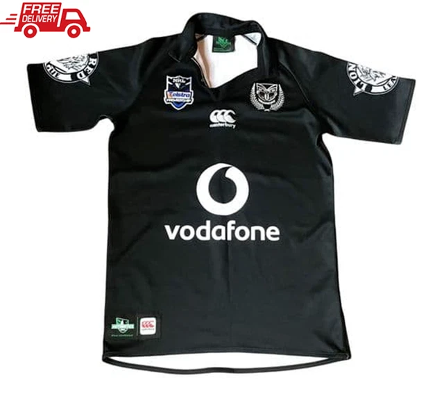NEW ZEALAND WARRIORS 2011 Black Retro NRL Jersey - Free