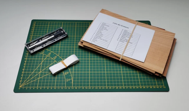 Kit d'initiation à la marqueterie (placage, feuille bois, marqueterie, ébéniste)