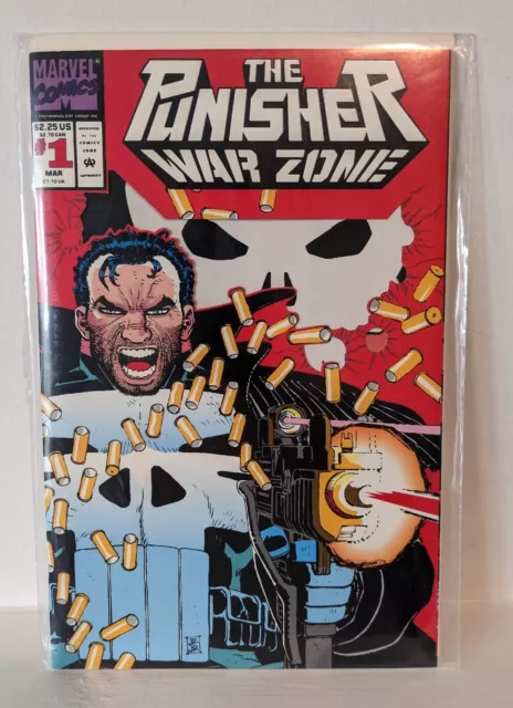 Punisher War Zone Issue #1 1992 Marvel Key Comic John Romita Jr Wraparound Cover