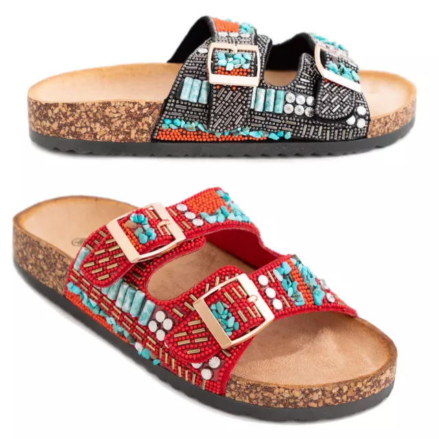 SANDALI DONNA GIOIELLO bassi comodi estivi ciabatte perline TOOCOOL 8098 PL EUR 24 90 PicClick IT