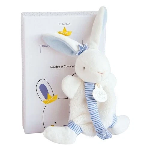 Doudou Doudou et compagnie Lapin Bleu Matelot Attache tétine - Poudre de Perlido