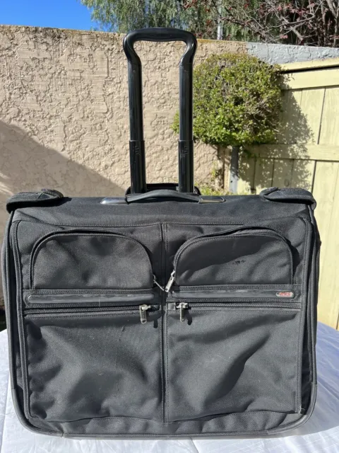 Tumi Alpha G4 Rolling Luggage Suitcase Garment Bag 22030D4 Black Ballistic nylon