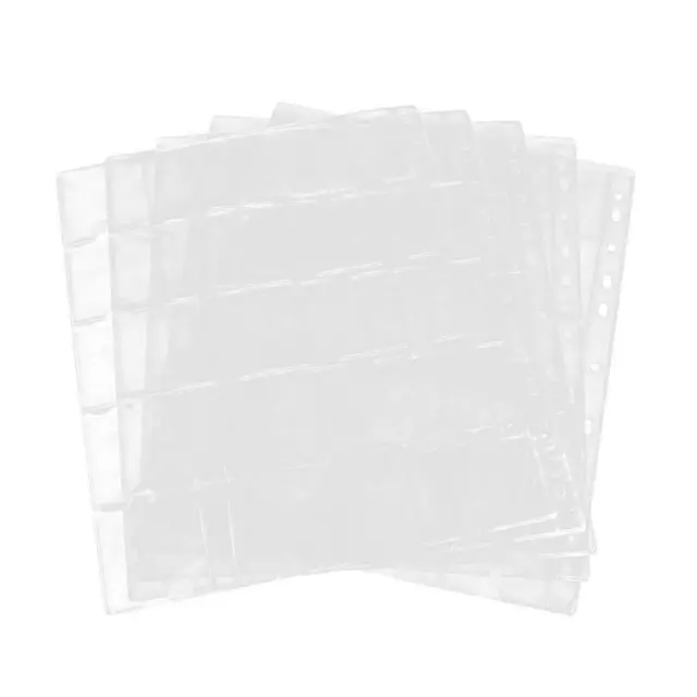 10 Pages Clear Coin Money Holder Capsules Album Storage Sleeve Page Sheet 2