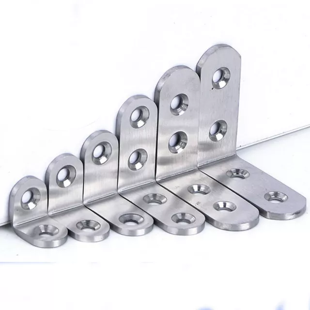 Stainless Steel Right Angle Bracket Corner Brace Joint Shelf Support  L Shape