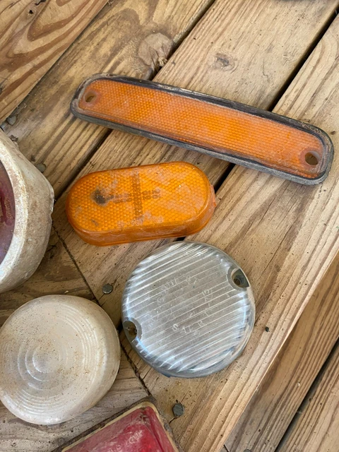 Vintage Old Antique Park Light etc Orange Red Mixed Lot Rat Rod Truck Car Ford 2