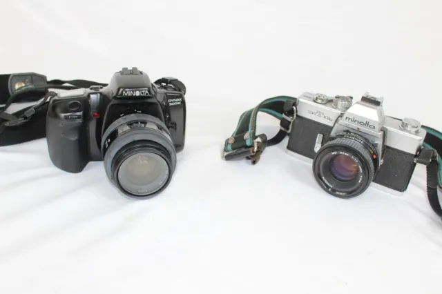 F x2 Vintage Minolta SLR Cameras Inc. SR T101b, Dynax 500si