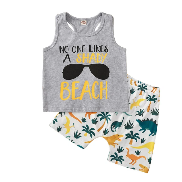 Set abiti T-shirt pantaloni a maniche corte con stampa cartoni animati per bambini bambini