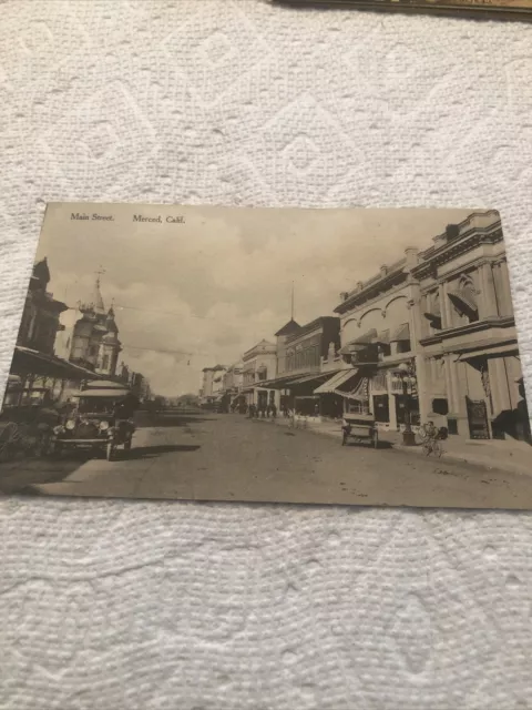 Main Street Merced California postcard￼