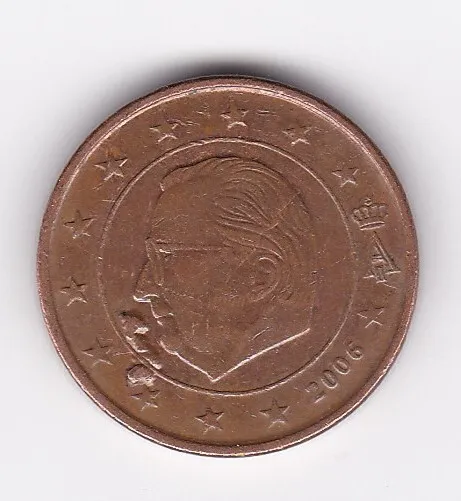 Belgique Pièce de 1 cent 2006 fauté surplus de métal