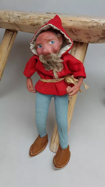 Alter Weihnachts Wichtel Zwerg Gnom Masse Figur Weihnachten 23 cm