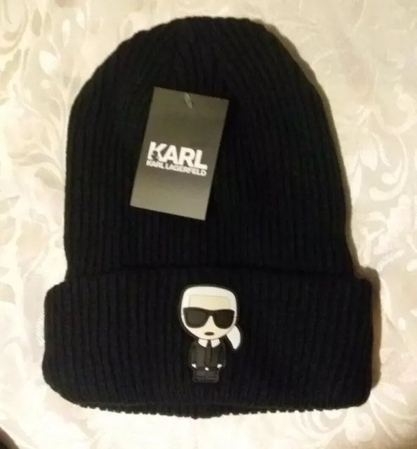 Bonnet logo 3D K A R L Lager feld  Bonnet en coton, Noir, Neuf