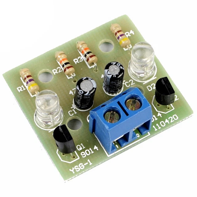 DIY Electronic Kit 5MM LED Flashing Light Circuit Simple Practice Parts DC 3-9V