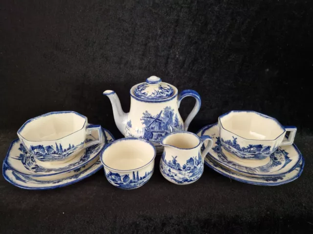 Rare 1930s Royal Doulton 9 Piece Tea Set "Norfolk" 251612/597783 (Octagonal)