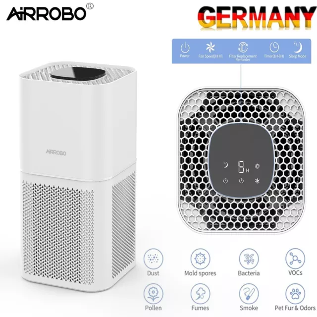 Luftreiniger Air Purifier Raumluftreiniger HEPA-13 Purifier Räume bis zu 57m² DE