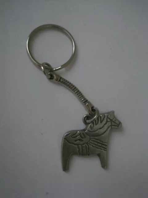 BT Horse Silver Tone Key Chain