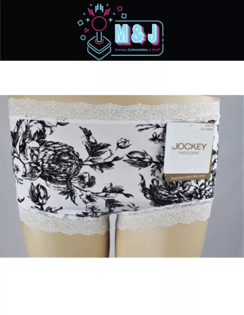 3 Pack Womens Jockey Parisienne Full Brief Underwear Black White Plus Size  10-22