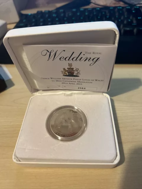 Boxed 2011 Royal Wedding Piedfort Silver Proof £5 Coin William & Catherine 11302