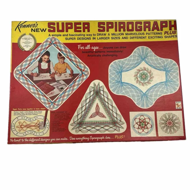 Vintage Kenners Super Spirograph Plus 1969 Complete Drawing Set Toy