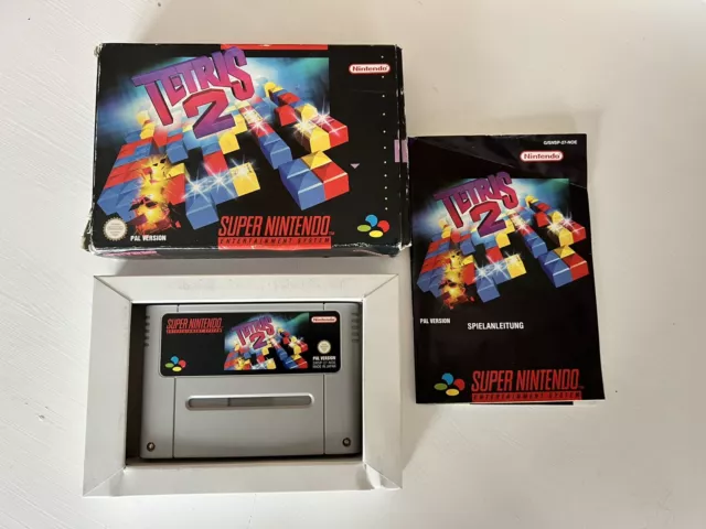 SUPER Nintendo Tetris 2 Spiel für die SNES-Konsole - PAL VERSION KOMPLETT in BOX