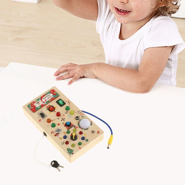 Planche d'activités motrices de base en bois jouet sensoriel, jouets