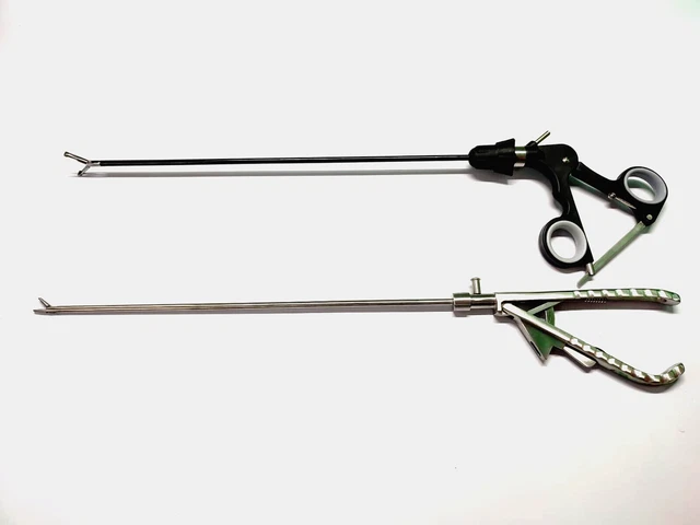 2pc Laparoscopic Needle Holder Straight & Allies Grasper 5mm Surgical Instrument