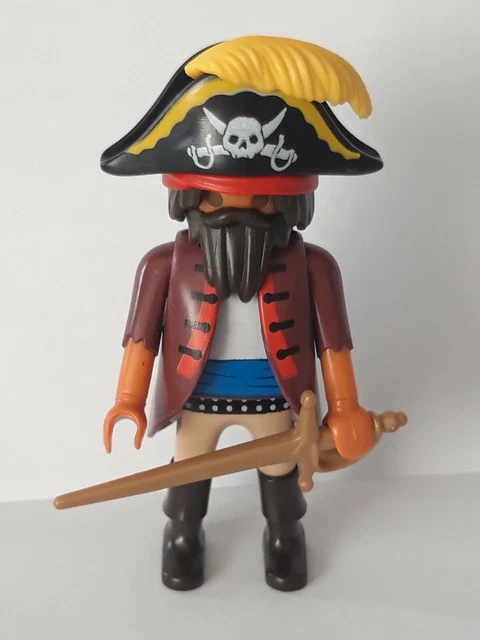 Personnage Playmobil Capitaine Pirate – Pour Bateau Ou île Fantôme – Occasion En Excellent état