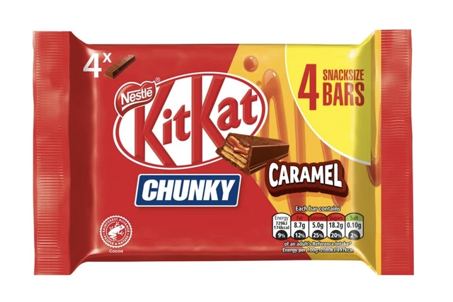 Kit Kat Gros Caramel 140g (4x35g) 15 Paquets Boîte Complète Standard Nestle
