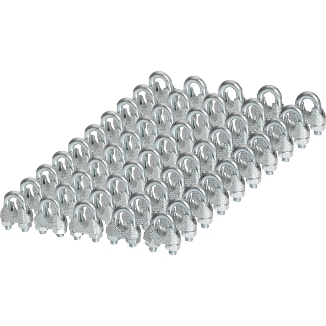 50x Serre-Câbles 6mm Forme D'Étrier Zingué Bügelklemmen Bügelformklemmen Câble