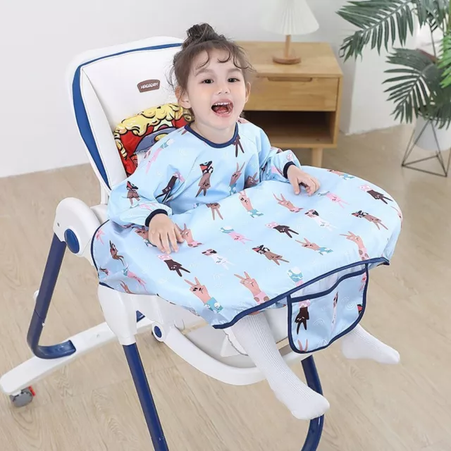 Waterproof Baby Bib Baby Coverall & Table Cloth Cover Dining Chair Anti-dirty AU