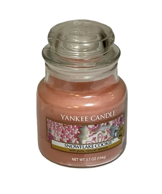 Yankee Candle Snowflake Cookie Discontinued Retired Scent Collectible 3.7 Oz Jar