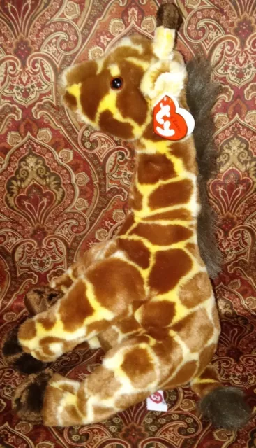 Ty Beanie Babies Classic 2003 Hightops Brown Plush Sitting Giraffe 14" Stuffed Z