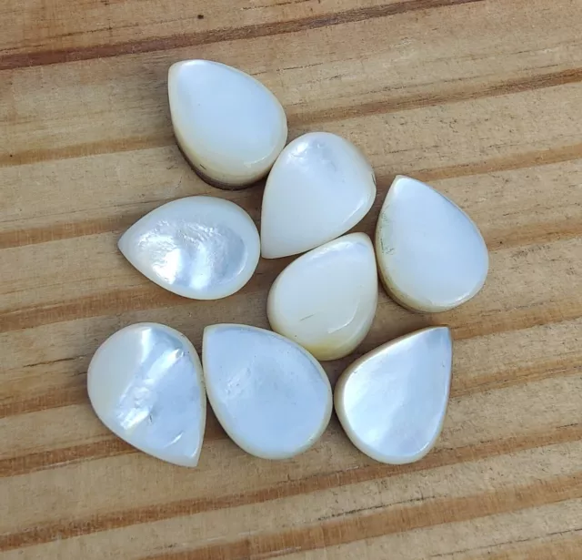 Natural Mother Of Pearl (MOP) Pear Cabochon 5x7mm To 20x25mm Loose Gemstone